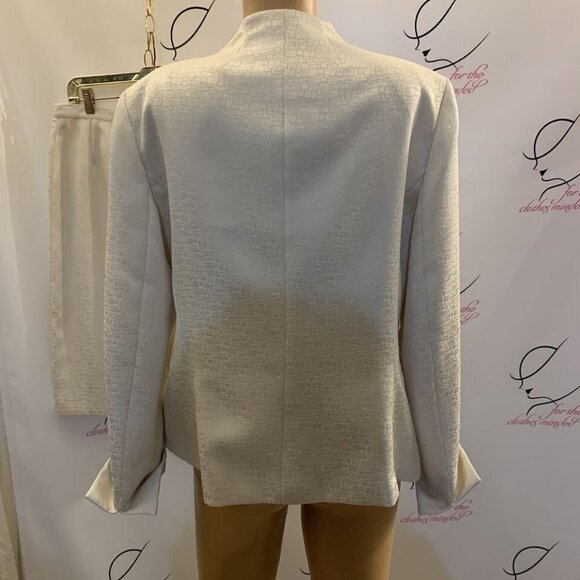 JOHN MEYER SKIRT SUIT. Size 12. Lined Beaded Embroidered Knee Length. DD. - Picture 7 of 10